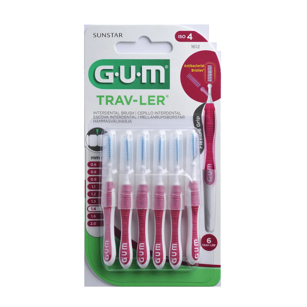 Gum PROXABRUSH TRAV-LER Brossette Interdentaire 1,4mm (1612) nova parapharmacie prix maroc casablanca