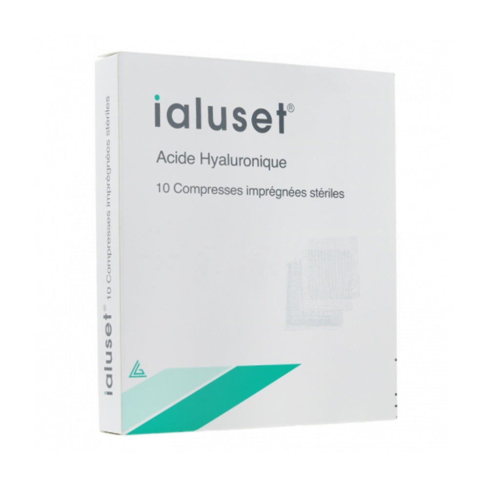 Ialuset Compresses à l'acide Hyaluronique Boite de 10 Unités nova parapharmacie prix maroc casablanca