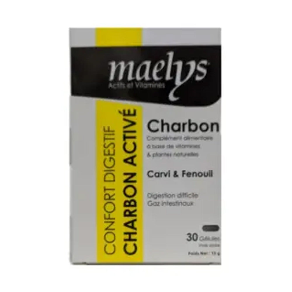 Maelys Charbon Carvi Et Fenouil 30 Gélules nova parapharmacie prix maroc casablanca