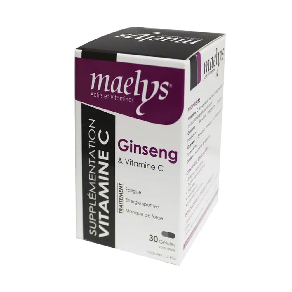 Maelys Ginseng Vitamine C 30 Gélules nova parapharmacie prix maroc casablanca