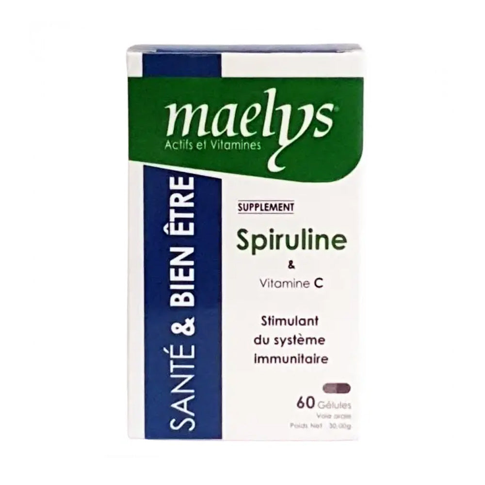 Maelys Spiruline Et Vitamine C 60 Gélules nova parapharmacie prix maroc casablanca