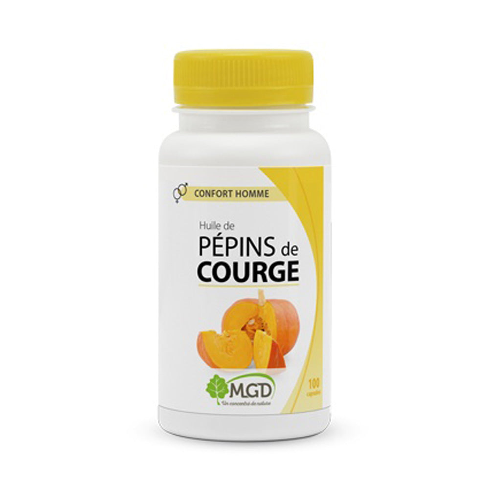 Mgd Nature Huile de Pépins De Courge 100 Capsules nova parapharmacie prix maroc casablanca