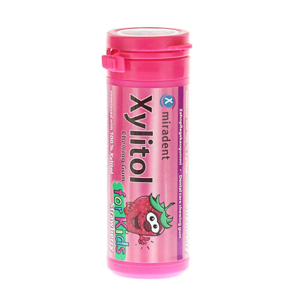 Miradent Xylitol Chewing Gum Fraise Kids 30 Pièces nova parapharmacie prix maroc casablanca