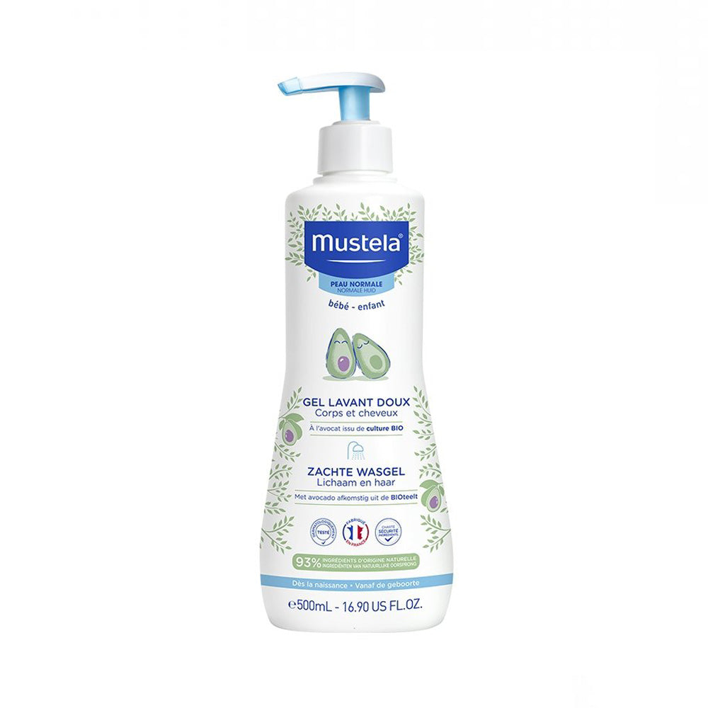 Mustela Gel Lavant Doux à l'Avocat BIO 500ml nova parapharmacie prix maroc casablanca