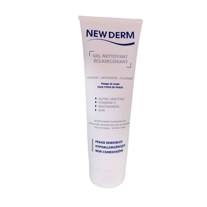 New Derm Gel Nettoyant Eclaircissant Visage Et Corps 250ml