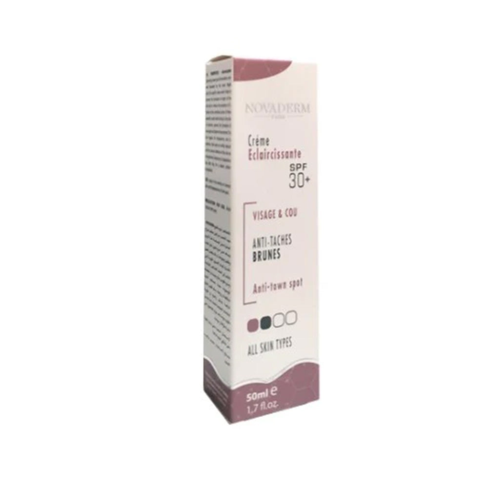 Novaderm Crème Eclaircissante SPF30+ 50ml nova parapharmacie prix maroc casablanca