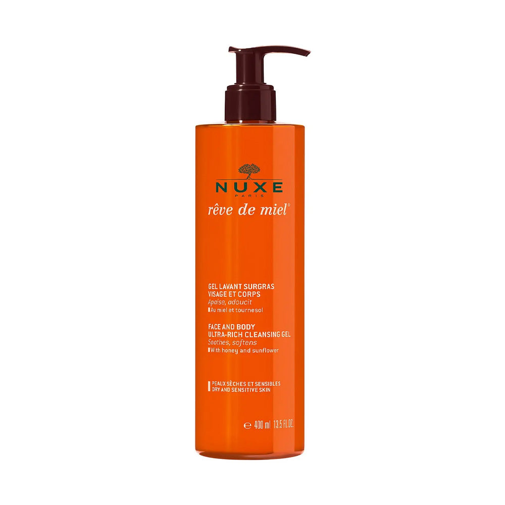 Nuxe Rêve de Miel Gel Lavant Surgras Visage et Corps 400ml nova parapharmacie prix maroc casablanca