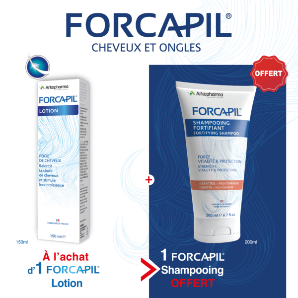 Forcapil Pack Lotion Anti Chute 150ml  = Forcapil Shampooing Energisant Offert