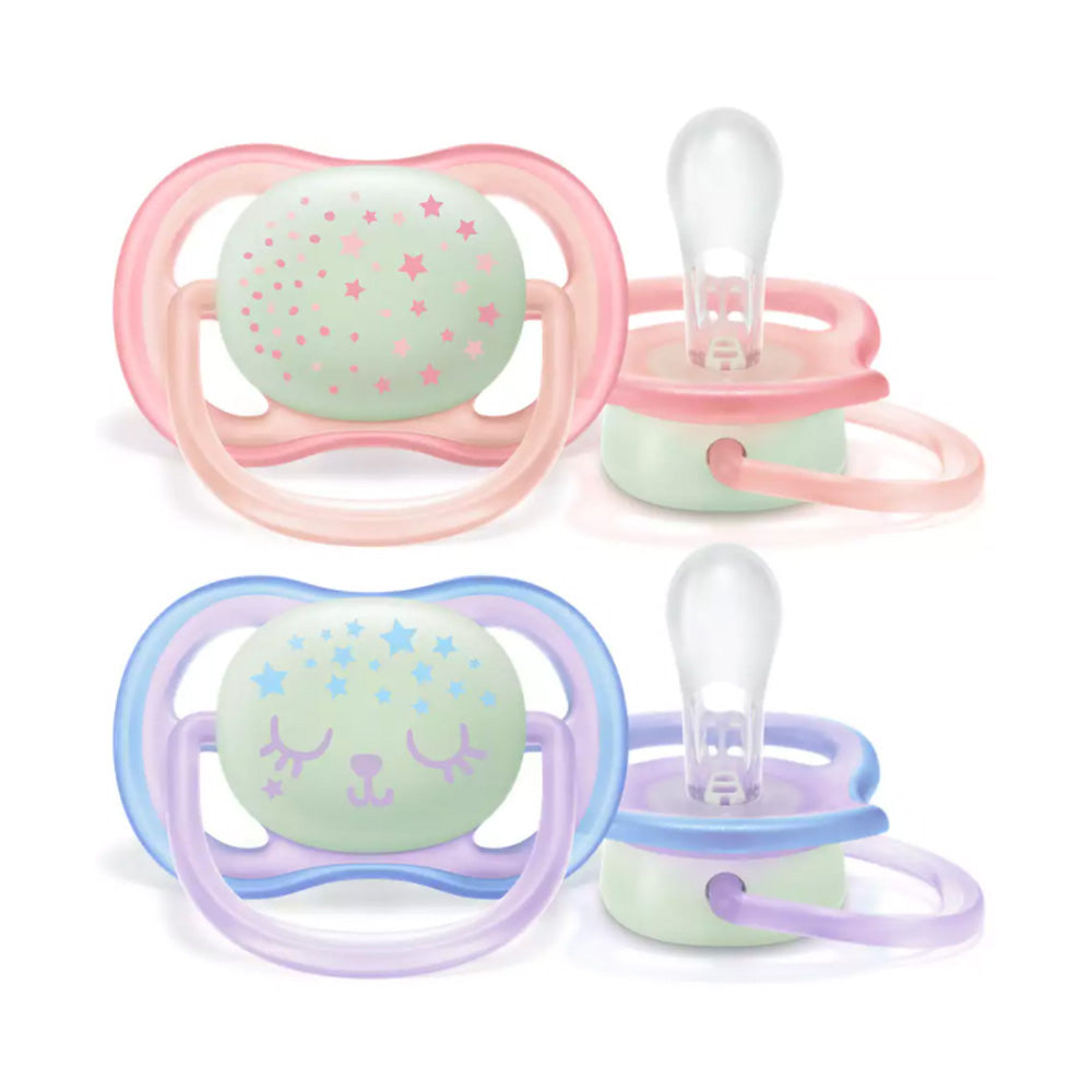 Philips AVENT Sucettes Ultra Air Night Girl 0-6m Scf376/12 nova parapharmacie prix maroc casablanca