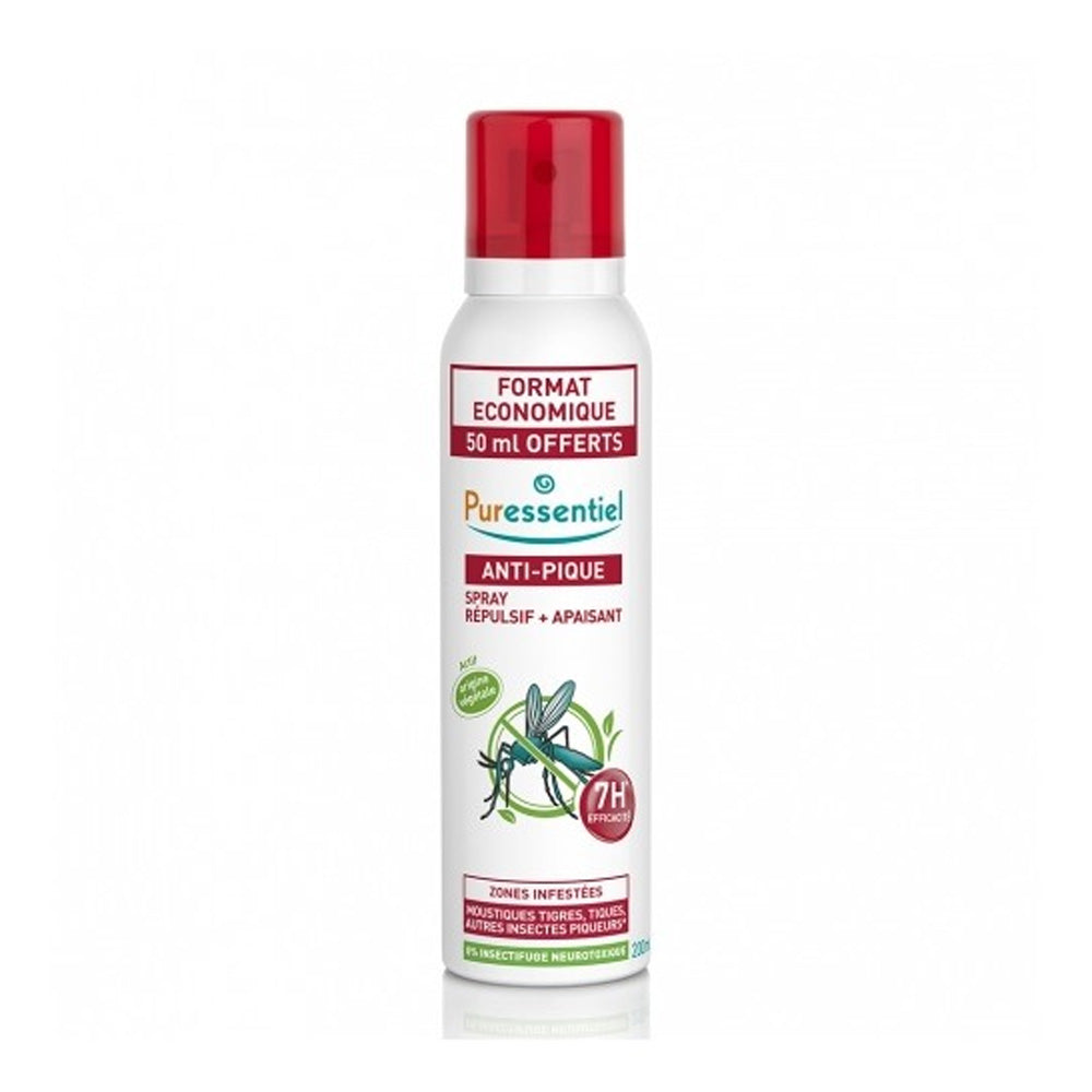 Puressentiel  Anti-Pique Spray Répulsif Et Apaisant 7h Efficacité Zones Infestées 200ml prix maroc parapharmacie casablanca