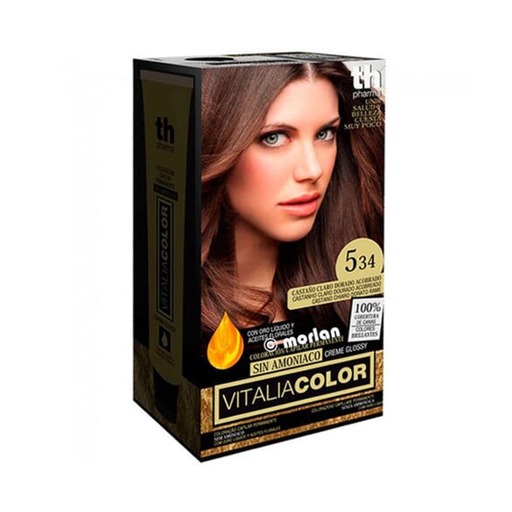 Th-Pharma Vitalia Color N° 5.34 Chatain Claire Dore Cuivre - Nova Para