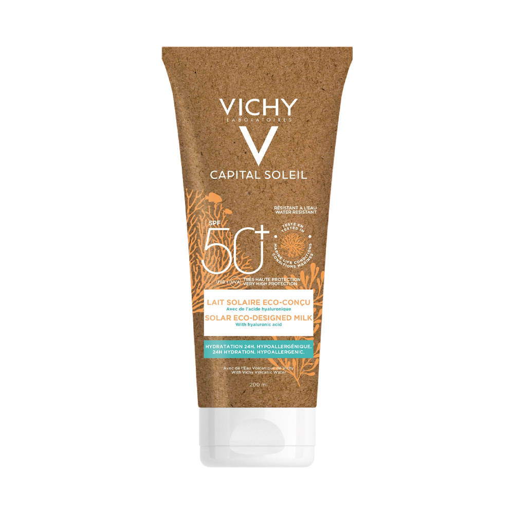 Vichy Capital Soleil Lait Solaire Éco-Conçu SPF50+ 200ml nova parapharmacie prix maroc casablanca