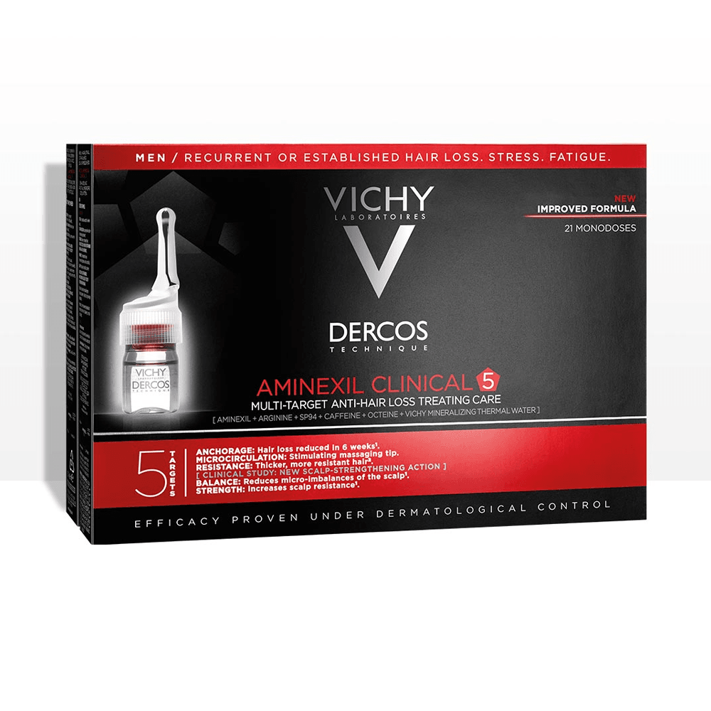 Vichy Dercos Technique Aminexil Clinical 5 Homme 21 Ampoules