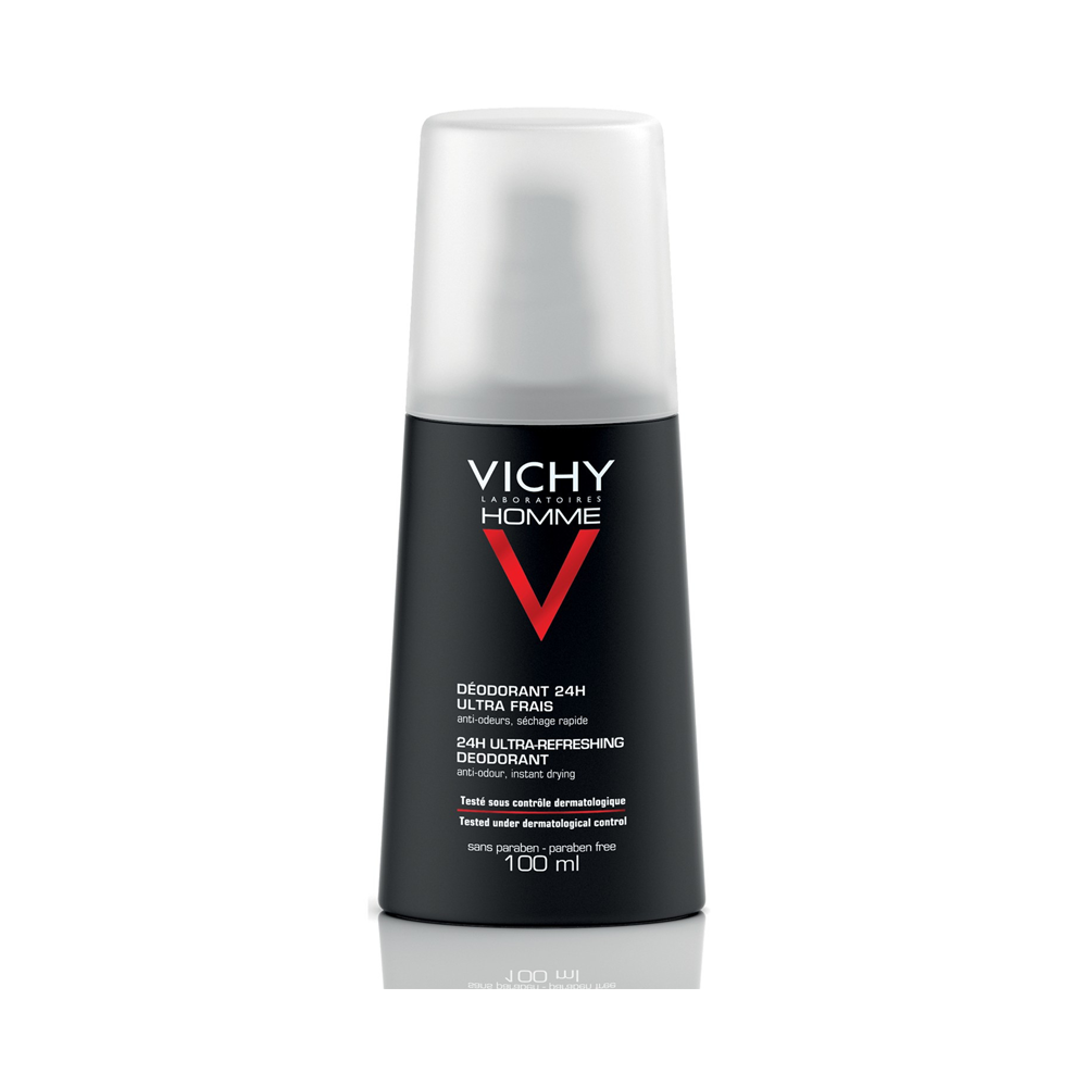 Vichy Homme Déodorant 24h Vaporisateur Ultra-Frais 100ml nova parapharmacie prix maroc casablanca