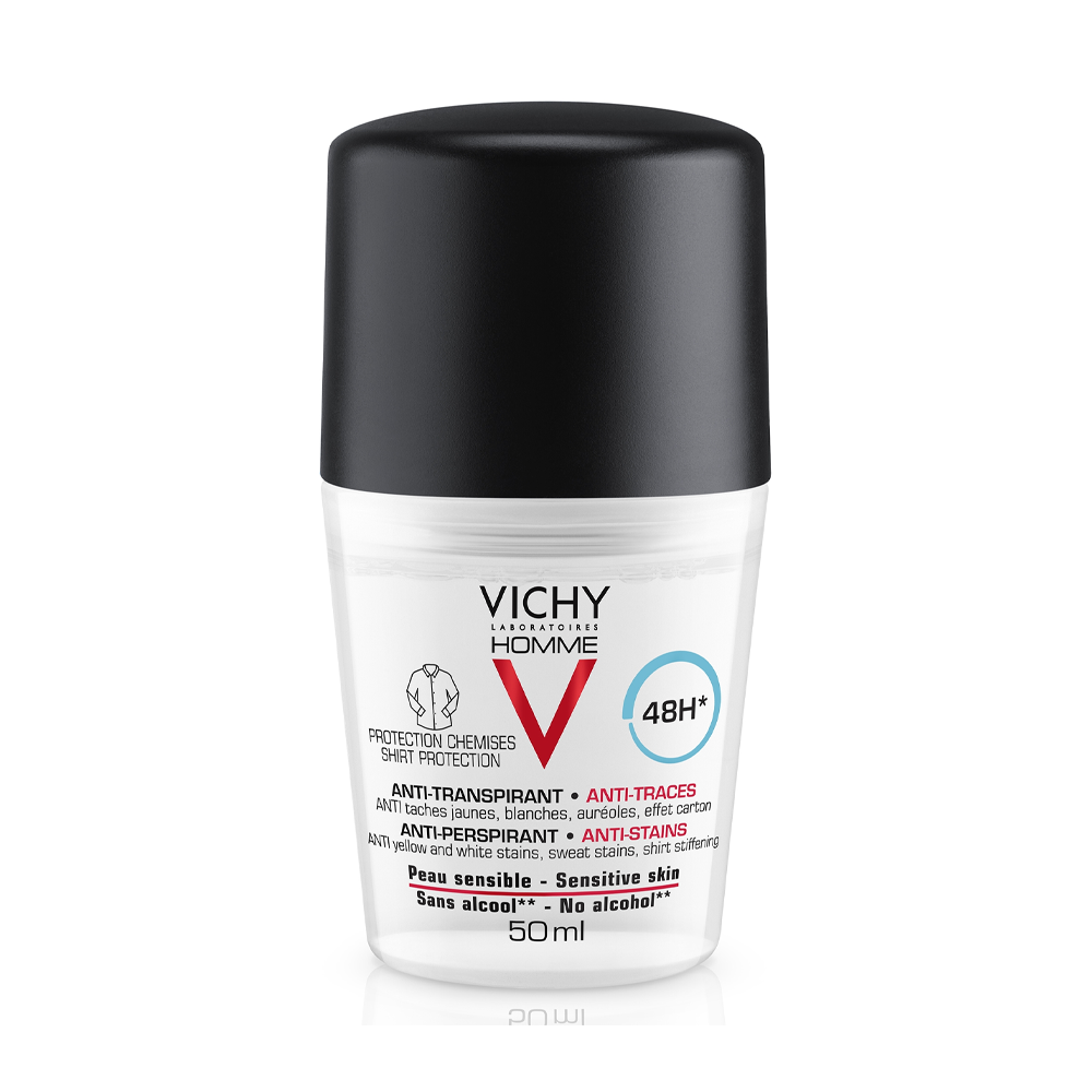 Vichy Homme Déodorant 48H anti transpirant anti-traces 50ml nova parapharmacie prix maroc casablanca