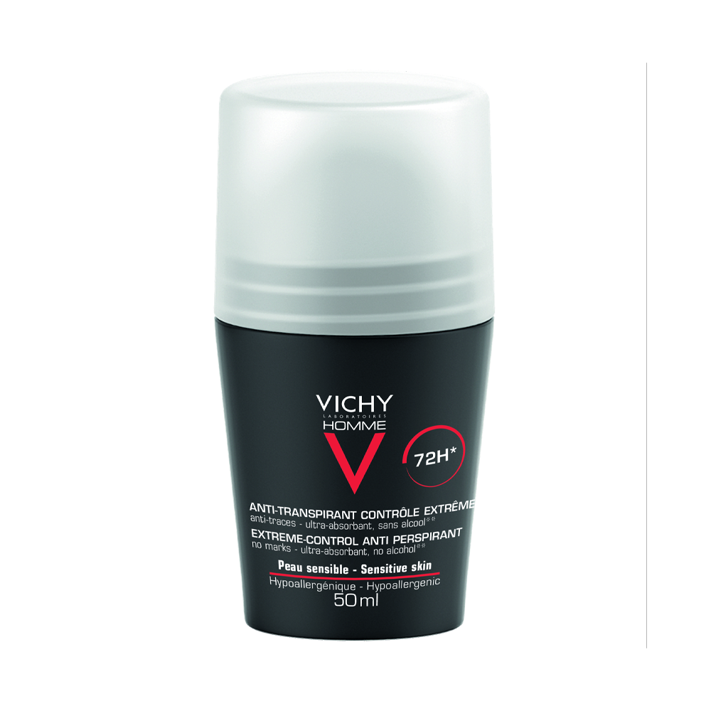 Vichy Homme Déodorant Bille Anti-Transpirant 72H 50ml nova parapharmacie prix maroc casablanca