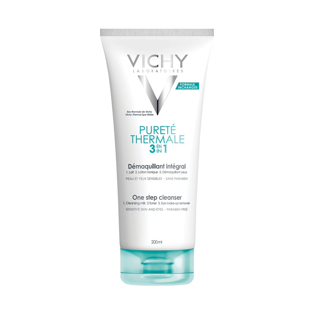 Vichy Purete Thermale Démaquillant intégral peaux sensibles 3en1 200ml nova parapharmacie prix maroc casablanca