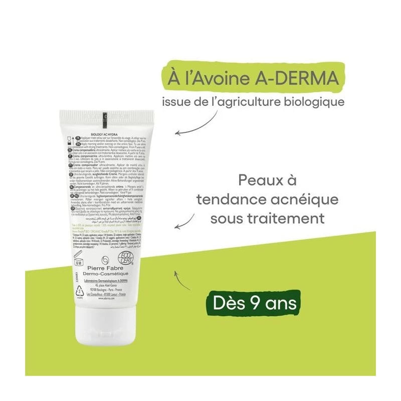 A-Derma BIOLOGY AC hydratante compensatrice 40ml | Global para