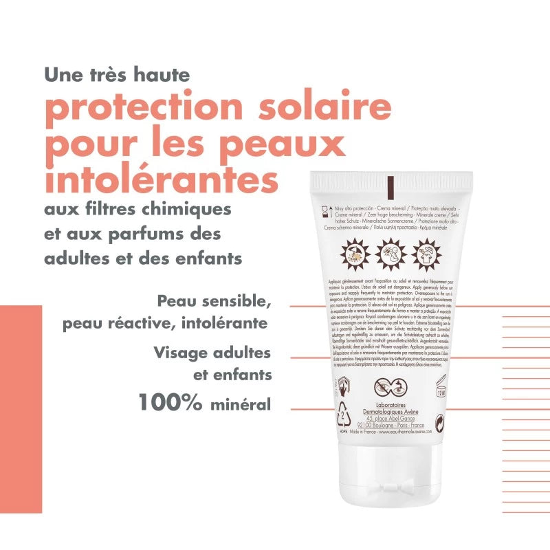 Avène Très haute protection Crème minérale SPF50+ 50ml | Global Para