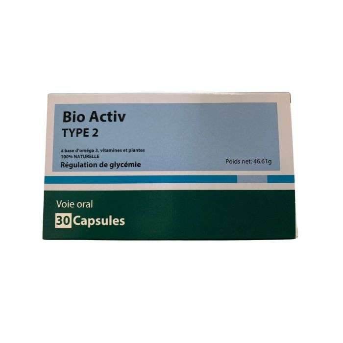 BIO ACTIV TYPE 2 REGULATION DE GLYCEMIE 30 CAPSULES - Global Para
