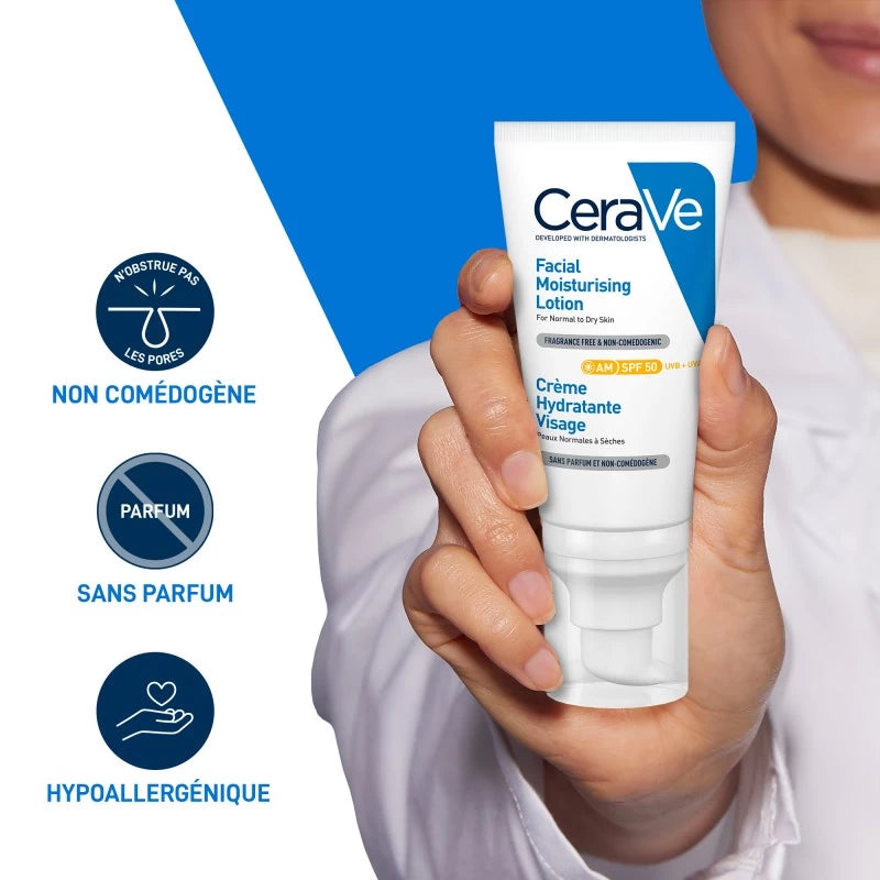 Cerave Crème Hydratante Visage SPF50 52ml | Global Para 