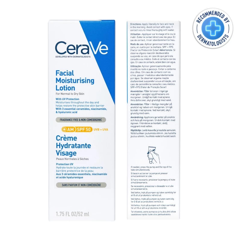 Cerave Crème Hydratante Visage SPF50 52ml | Global Para 