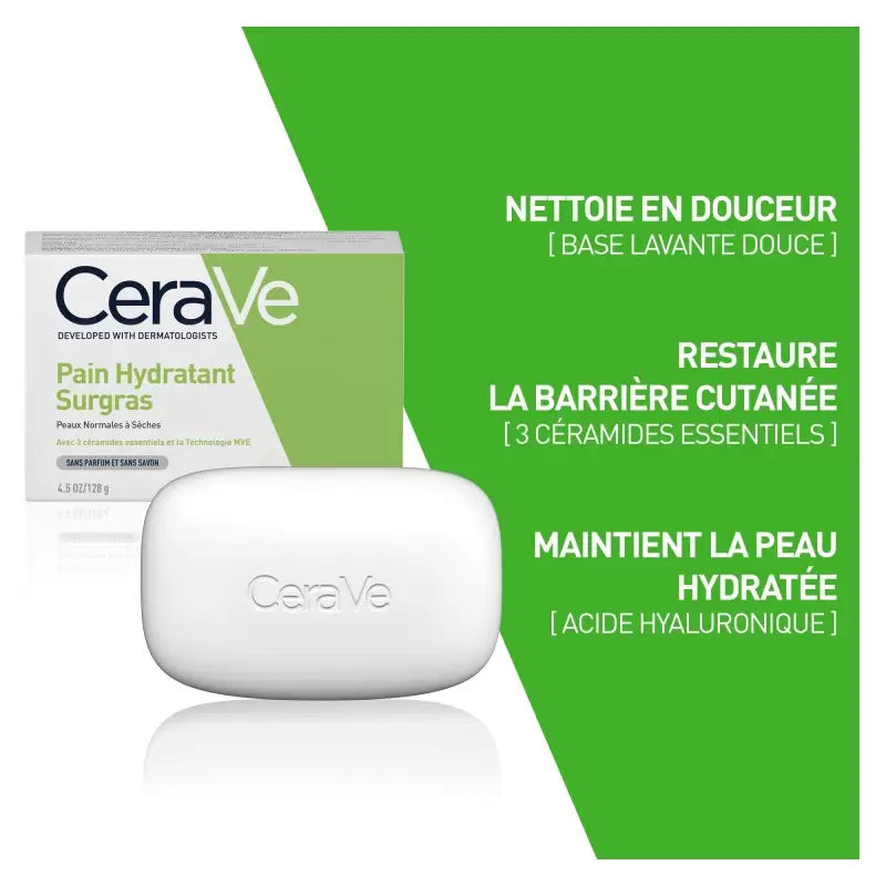 Cerave Pain Hydratant Surgras 128g | Global Para 