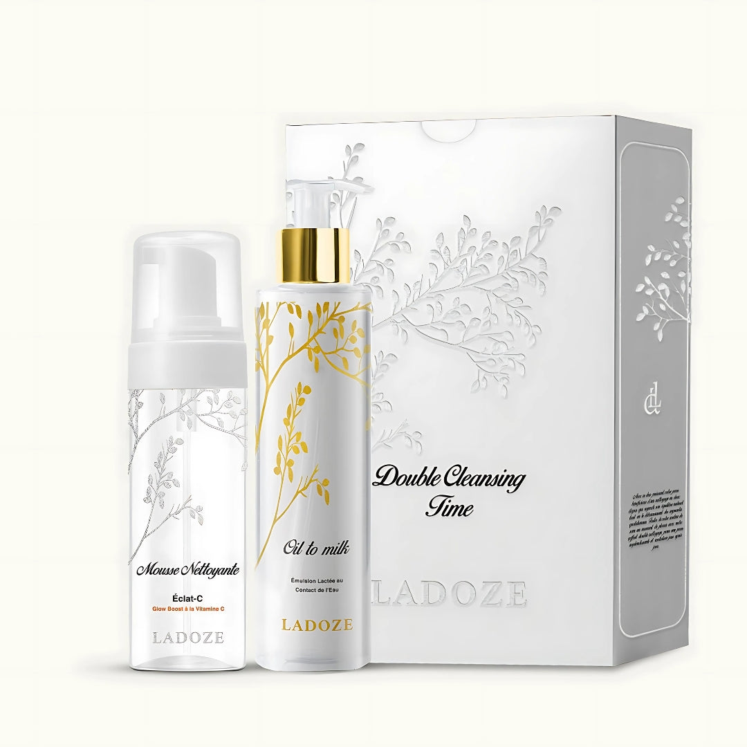 Ladoze Double cleansing time Coffert " oil to milk 200ml+Mousse 150ml"| Global Para