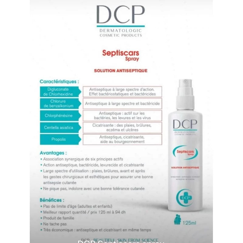 DCP Septiscars Spray Antiseptique 125ml | Global Para 