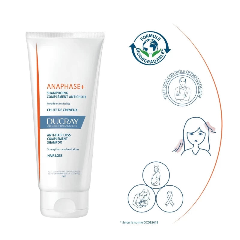 Ducray Anaphase+ Shampooing Complement Anti Chute 200ml | Global Para 