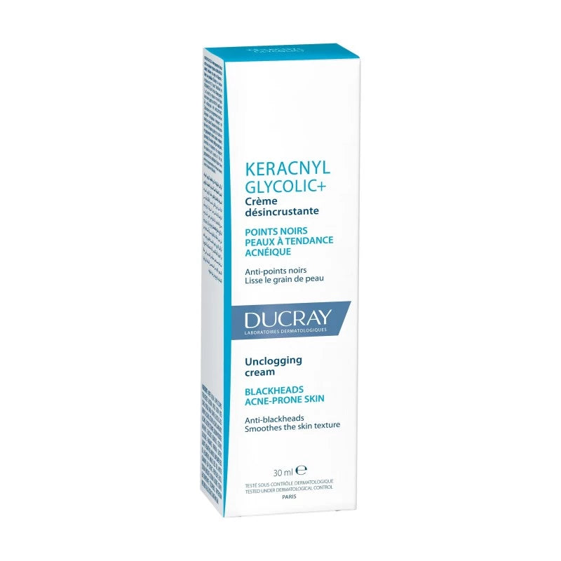 Ducray KERACNYL GLYCOLIC+ Crème désincrustante 30ml | Global Para 