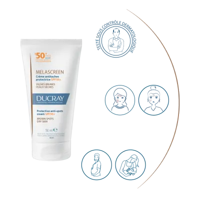 Ducray Crème Melascreen antitaches protectrice SPF50+ 50 ml | Global Para 