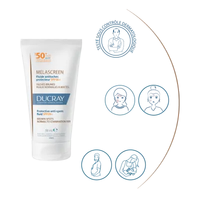 Ducray Fluide Antitaches protecteur SPF50+ MELASCREEN 50 ml | Global Para 