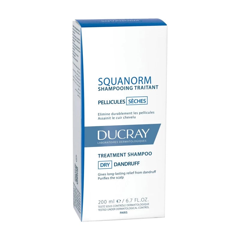 Ducray SQUANORM Shampooing Traitant Antipelliculaire - Pellicules Sèches 200ml | Global Para 