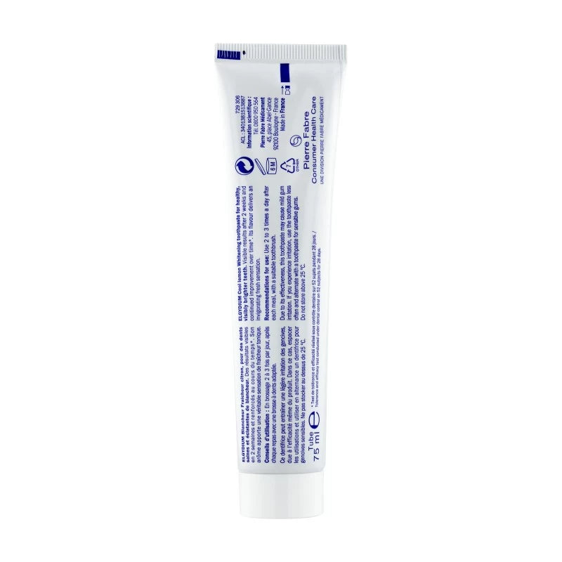 ELGYDIUM Blancheur fraîcheur citron dentifrice 75ml