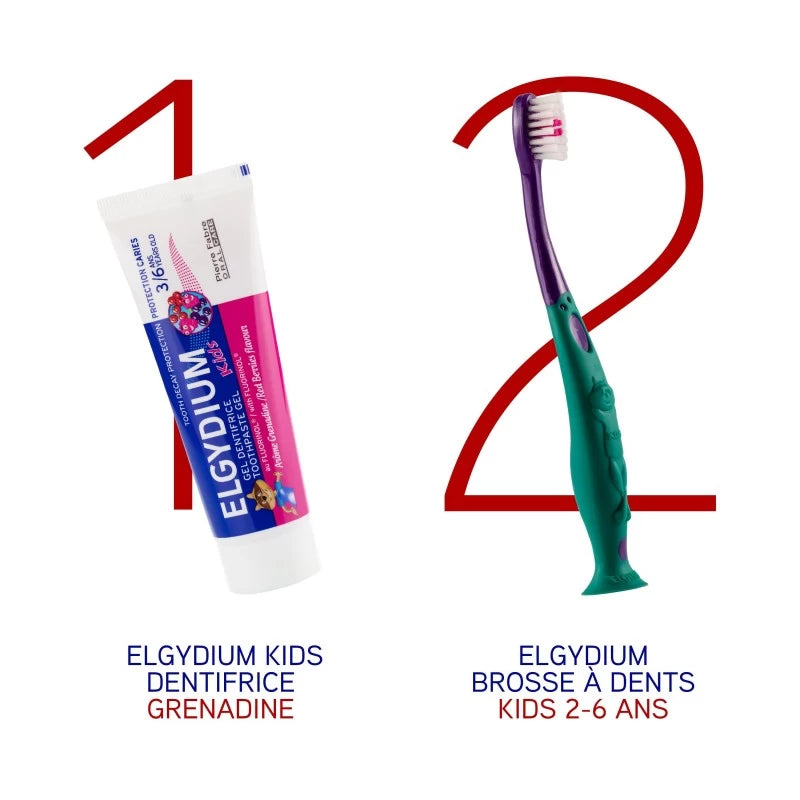 ELGYDIUM Kids 2/6 ans brosse à dents enfant