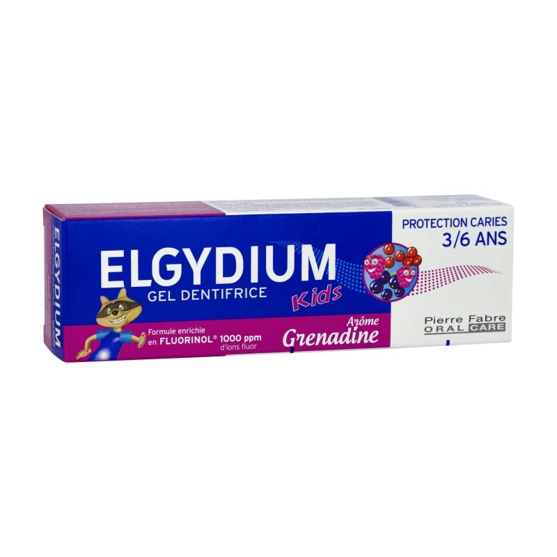 ELGYDIUM Kids Grenadine 3/6 ans dentifrice enfant 50ml