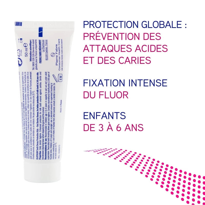 ELGYDIUM Kids Grenadine 3/6 ans dentifrice enfant 50ml