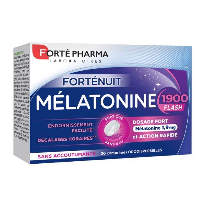 FORTE PHARMA FORTE NUIT MELATONINE 1900 FLASH 30 COMPRIMES - Global Para