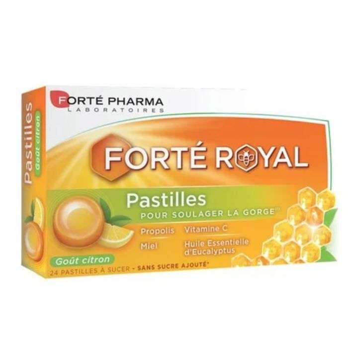 FORTE PHARMA FORTE ROYAL 24 PASTILLES GOUT CITRON - Global Para