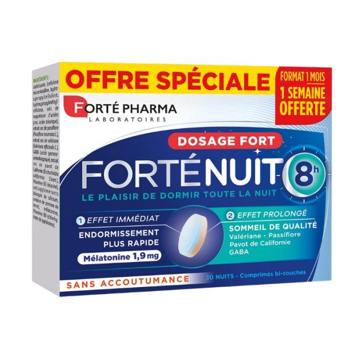 FORTE PHARMA FORTE NUIT MELATONINE 1.9 G COMPRIMES - Global Para