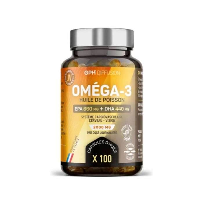 Omega 3 2000mg Huile de Poissons 660mg EPA / 440mg DHA Capsules - Global Para