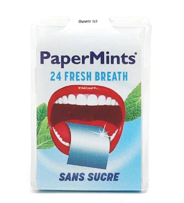 Papermints Feuilles Fraiche Sans Sucres X24 Unités - Global Para