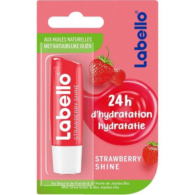 LABELLO BAUME À LÈVRES STRAWBERRY SHINE 24H D’HYDRATATION