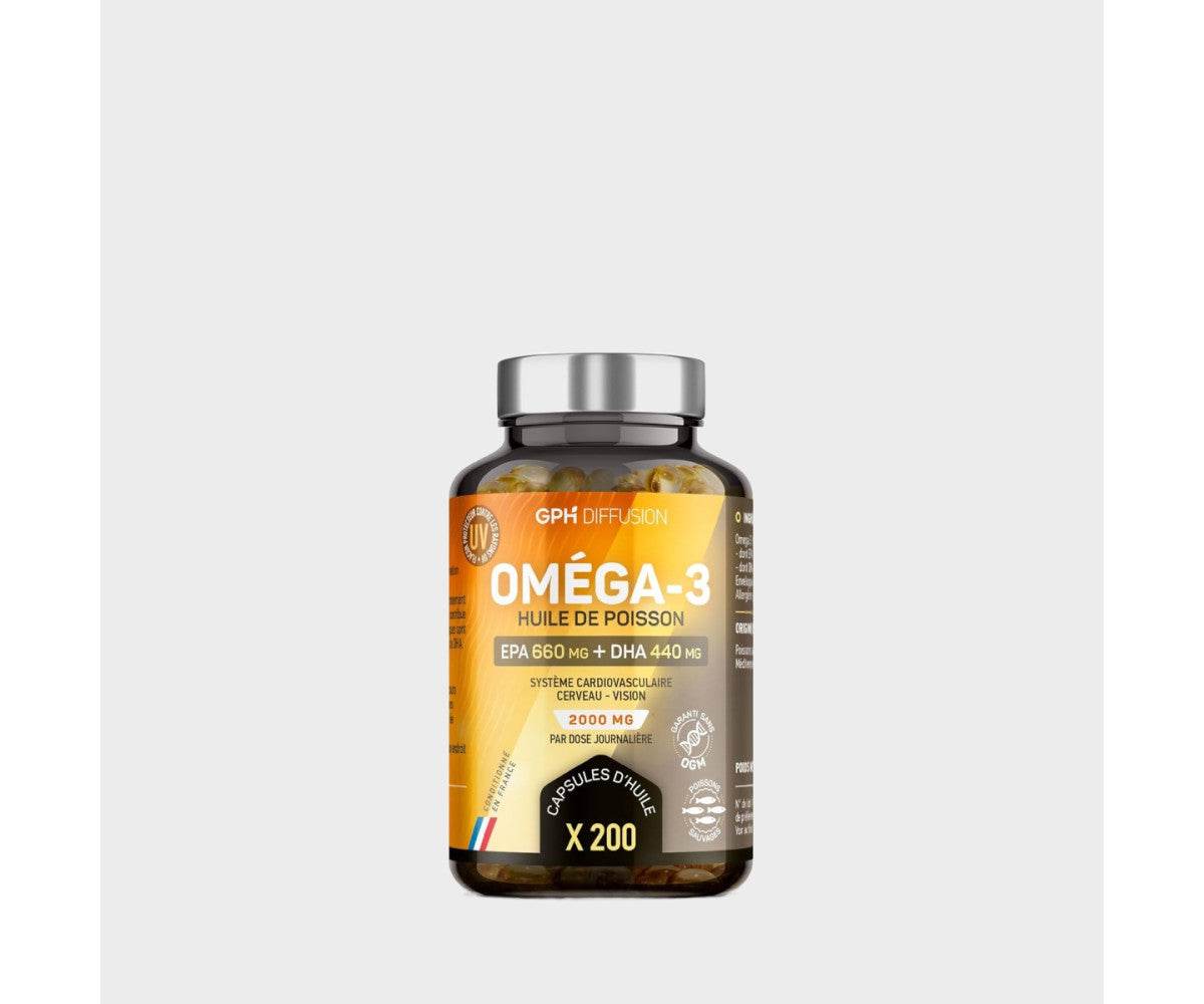 Omega 3 2000mg Huile de Poissons 660mg EPA / 440mg DHA Capsules - Global Para