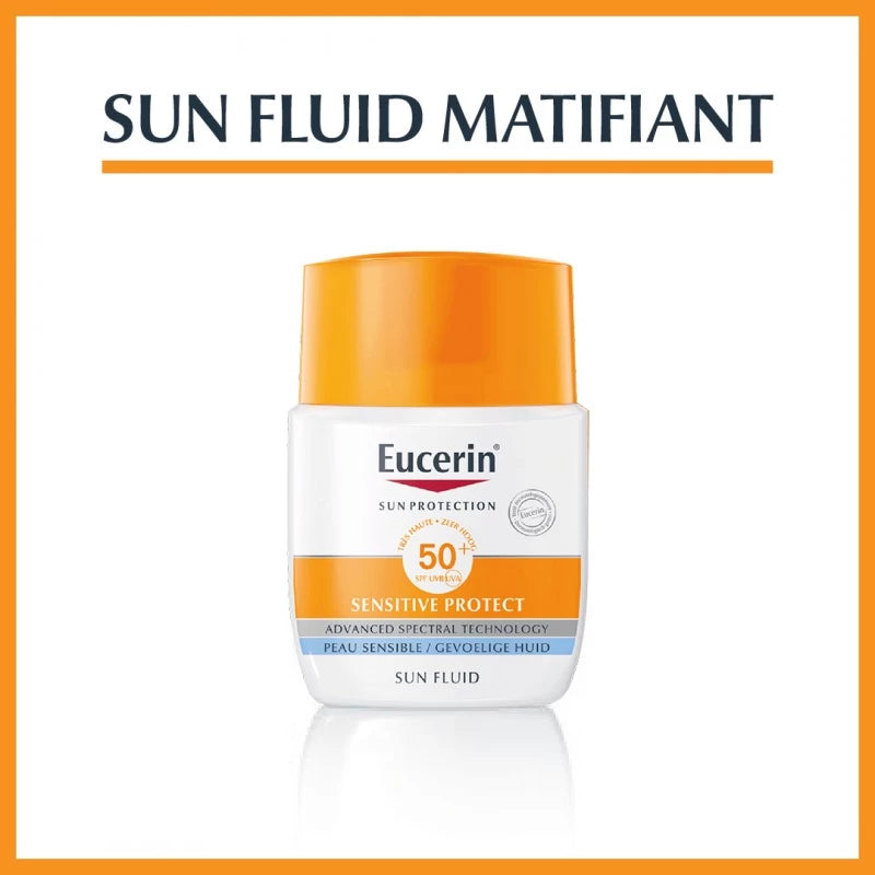 Eucerin Sun PROTECTION Sensitive Protect Fluid Matifiant SPF50+ 50ml