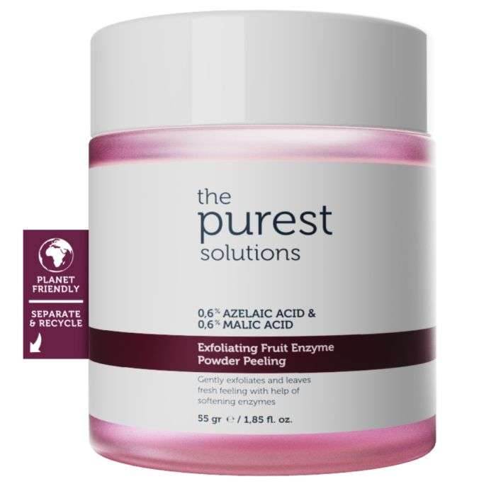 THE PUREST SOLUTIONS POUDRE EXFOLIANTE 0.6% AZELAIC ACID ET 0.6% MALIC ACID 55GR - Global Para