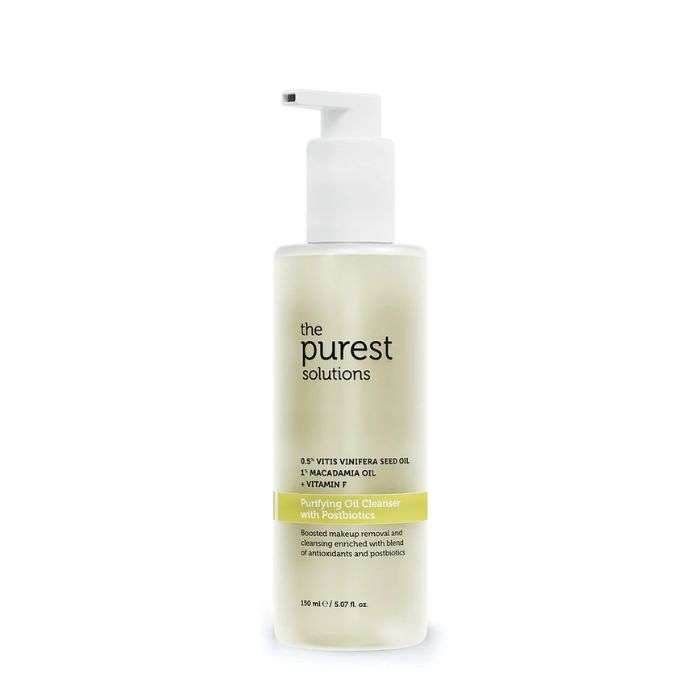 The Purest Solutions Purifying oil cleanser with postbiotics 0,5% Vitis vinifera seed oil + 1% Macadamia oil + Vitamin F- 150 ML