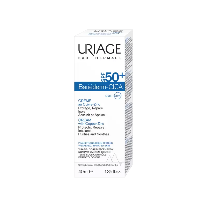 Uriage Bariéderm Cica Crème SPF50+ Au Cuivre-Zinc 40ml