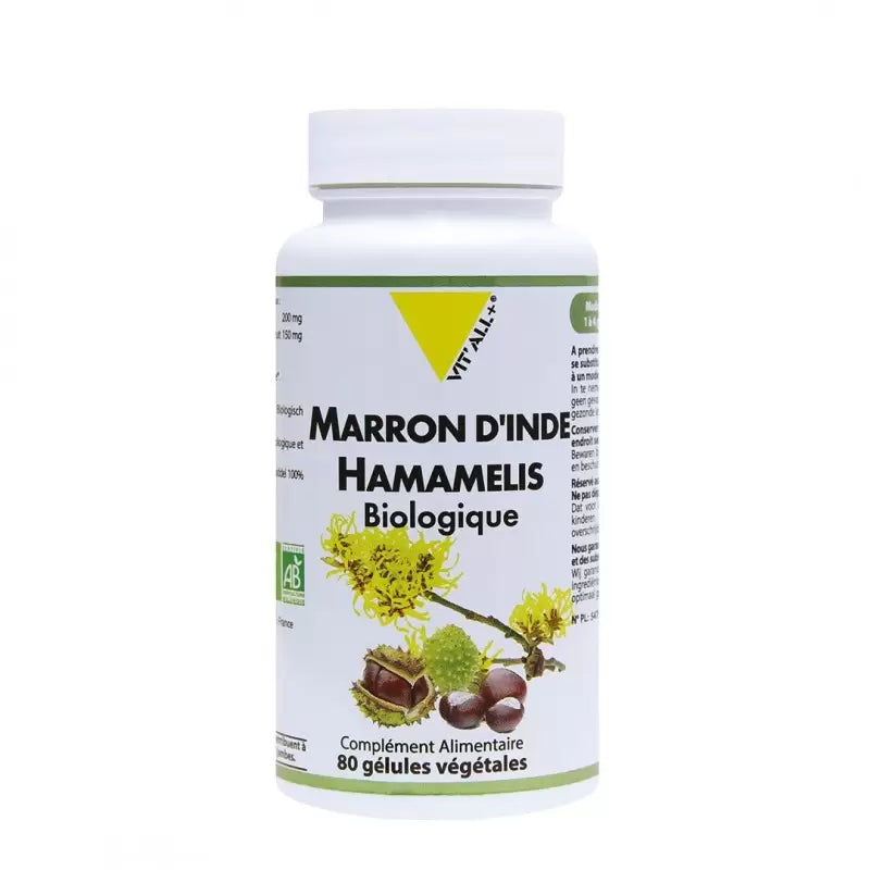 VITALL+ Marron D'inde & Hamamelis Bio Boite 80 Gélules